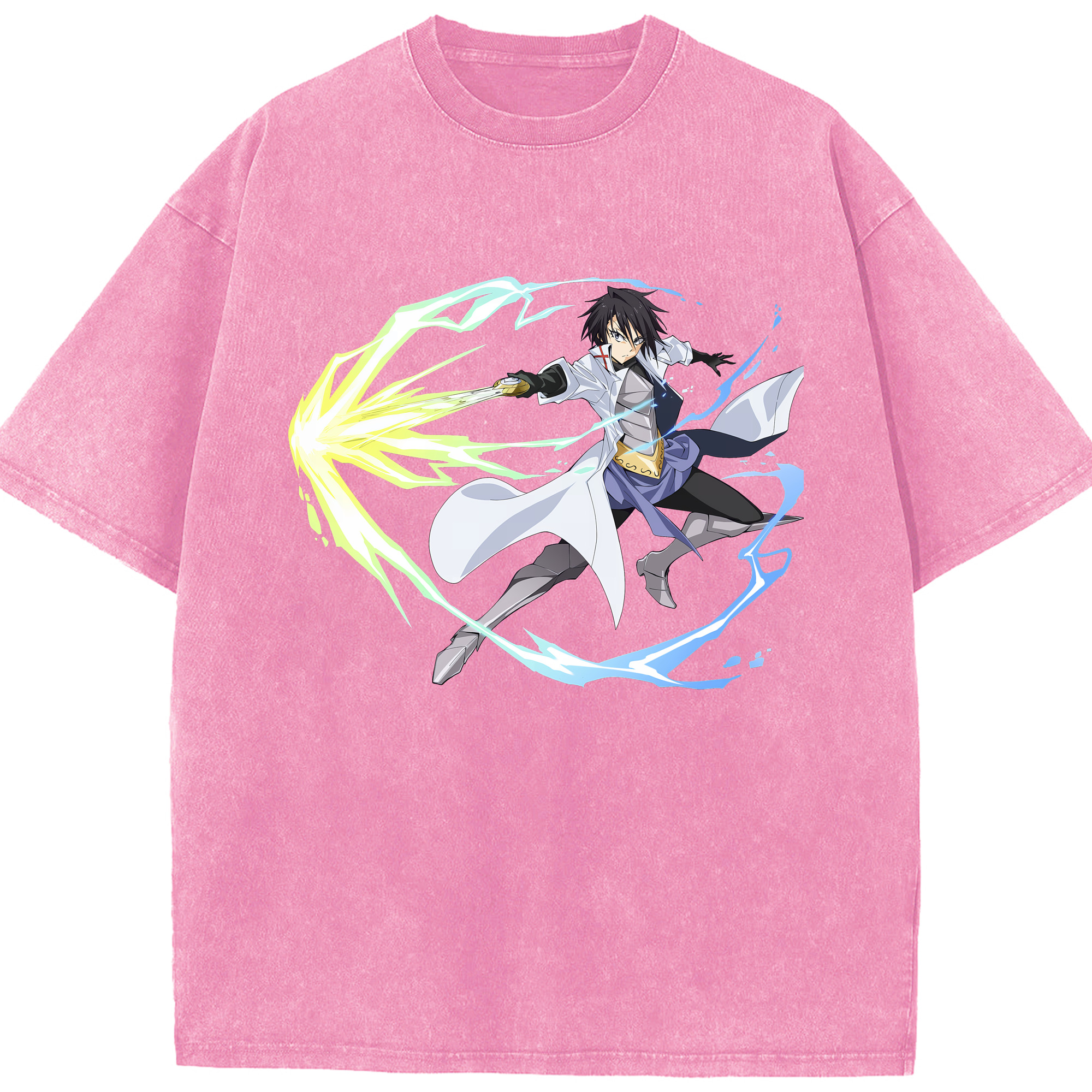 （画像用） 転スラ Regarding Reincarnated to Slime 綿100% ヴィンテージ風 半袖Tシャツ（フロントプリント）